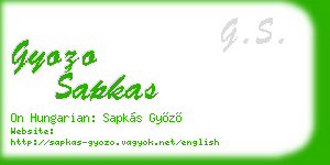gyozo sapkas business card