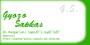 gyozo sapkas business card